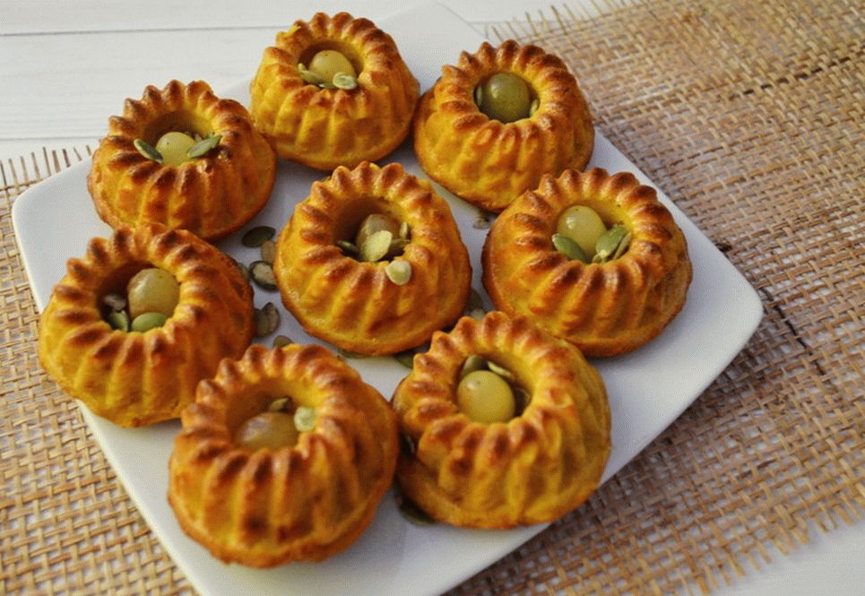 कद्दू के साथ दही मफिन