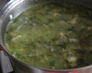 हरी पालक गोभी का सूप
